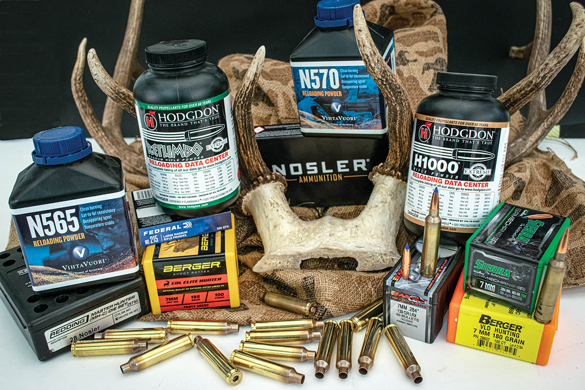 A wide array of high-quality components were used and tested over many years with this rifle. The 28 Nosler thrives on slower-burning powders thanks to it’s large case capacity and 7mm (.284 inch) bore diameter.
